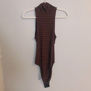 NWOT Free People backless sleeveless turtleneck bodysuit